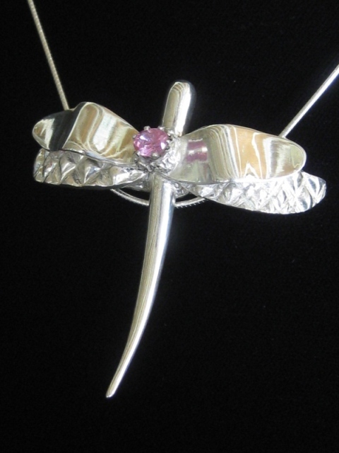 dragonfly with pink spinel broochpendant.jpg
